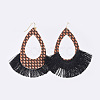 (Jewelry Parties Factory Sale)PU Leather Dangle Earrings EJEW-JE03605-03-2