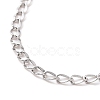 304 Stainless Steel Curb Chain Bracelet for Men Women BJEW-E031-15P-01-2