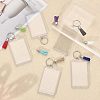 CHGCRAFT 16Pcs Rectangle Acrylic Photo Frame Keychain KEYC-CA0001-34-4