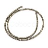 Rondelle Natural Pyrite Beads Strands G-I126-12-8x4mm-2