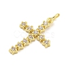 Rack Plating Brass Micro Pave Clear Cubic Zirconia Pendants KK-Q814-09G-2