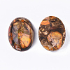 Assembled Synthetic Imperial Jasper and Bronzite  Cabochons G-S329-080-3