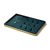 10-Slot PU Leather Pendant Necklace Display Tray Stands VBOX-C003-10A-2