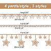 ARRICRAFT 12 Yards 3 Styles Filigree Polyester Ribbon OCOR-AR0001-45-2