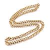 304 Stainless Steel Cuban Link Chain Necklaces NJEW-L159-02A-G-1