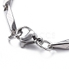 Unisex 304 Stainless Steel Bar Link Chain Bracelets BJEW-L637-43-P-3