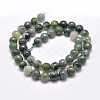 Natural Moss Agate Beads Strands X-G-F350-8mm-2