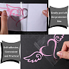 Gorgecraft 16 Sheets 4 Colors Heart with Wing PVC Waterproof Car Stickers DIY-GF0008-97-6