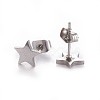 Tarnish Resistant 304 Stainless Steel Stud Earrings EJEW-F227-12P-2