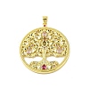 Brass Micro Pave Cubic Zirconia Pendants KK-E111-25G-1