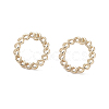 Hollow Twist Ring Alloy Studs Earrings for Women EJEW-H309-05KCG-2