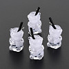 Imitation Bubble Tea/Boba Milk Tea Opaque Resin Pendants RESI-T052-03E-1