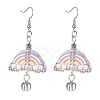 Acrylic Rainbow Dangle Earrings EJEW-JE05268-2