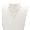 Brass Micro Pave Clear Cubic Zirconia Pendant Necklaces NJEW-JN03400-5