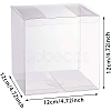 Transparent Plastic PET Box Gift Packaging CON-WH0052-12x12cm-2