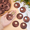 PandaHall Elit 30Pcs Spray Painted Wood Big Pendants WOOD-PH0002-37-3