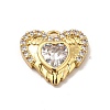 Rack Plating Brass Micro Pave Cubic Zirconia Charms KK-P230-19G-01-1