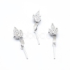 925 Sterling Silver Pendant Ice Pick Pinch Bails X-STER-I017-074P-1