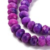 Natural Jade Imitation Sugilite Dyed Beads Strands G-K380-A14-01-4