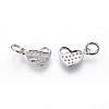 Brass Micro Pave Cubic Zirconia Charms ZIRC-J021-16-RS-3