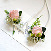 CRASPIRE 2Pcs 2 Style Silk Cloth Imitation Rose Corsage Boutonniere AJEW-CP0001-61B-6