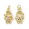 Brass Micro Pave Colorful Cubic Zirconia Pendants KK-E068-VF142-1