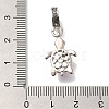 Rack Plating Alloy Rhinestone European Dangle Charms FIND-H005-45-4