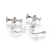 Racking Plated Brass Clip-on Earring Findings KK-P169-01P-2