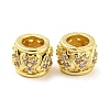 Brass Micro Pave Cubic Zirconia European Beads KK-H452-08G-1