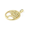 Brass Micro Pave Cubic Zirconia Pendants KK-E111-11G-2