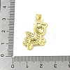 Brass Micro Pave Cubic Zirconia Pendants KK-E111-26G-3