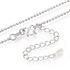 Brass Ball Chain Necklaces NJEW-N054-12P-2