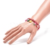 Polymer Clay & Plastic Beaded Stretch Bracelet with Fruit Charms for Women BJEW-JB08706-3