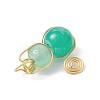 Imitation Jade Glass Beads Pendants PALLOY-JF02480-04-3