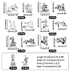 CHGCRAFT 115Pcs 8 Style Tibetan Style Alloy Pendants TIBE-CA0001-18-2