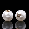 High Luster Eco-Friendly Plastic Imitation Pearl Ear Nuts MACR-S284-05B-2