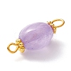 Natural Amethyst Links Connectors PALLOY-JF01091-01-3