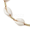 Adjustable Nylon Thread Shell Beads with Brass Kids Necklaces NJEW-JN04796-4