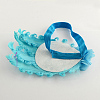 Cute Elastic Baby Headbands Dyed Feather Hair Accessories OHAR-Q002-03B-2