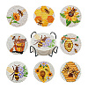 DIY Bees Theme Diamond Painting Acrylic Cup Mat Kits DIY-TAC0012-72-12