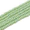 Electroplate Opaque Solid Color Glass Beads Strands X-EGLA-Q112-B06-1