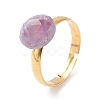 Natural Mixed Gemstone Adjustable Rings RJEW-JR00402-3