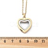 304 Stainless Steel Heart Urn Ashes Necklaces STAS-Z106-09G-03-6