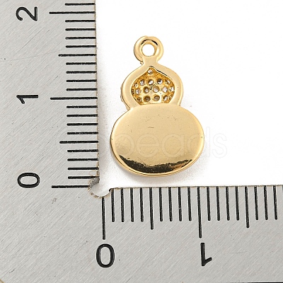 Brass Micro Pave Clear Cubic Zirconia Pendants KK-P263-16A-KCG-1