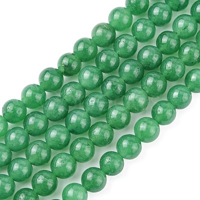 Natural White Jade Bead Strands X-G-R165-8mm-14-1