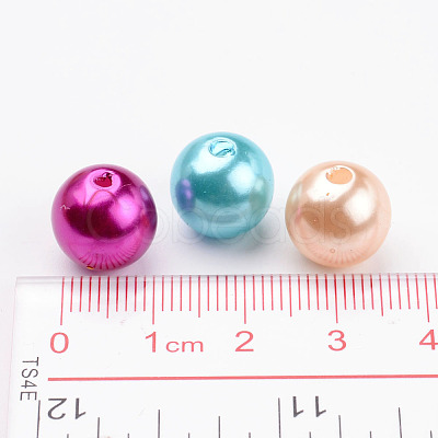 Mixed Acrylic Pearl  Round Beads For DIY Jewelry and Bracelets X-PACR-12D-M-1