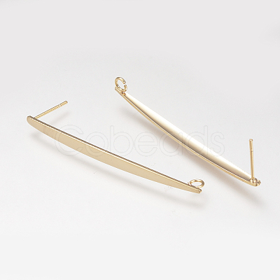 Brass Ear Studs X-KK-S333-02G-1