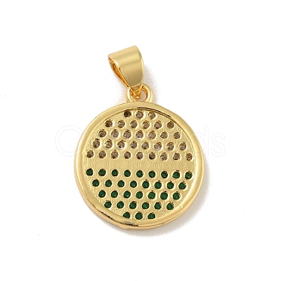 Brass Micro Pave Cubic Zirconia Pendants X-KK-B059-35G-F-1