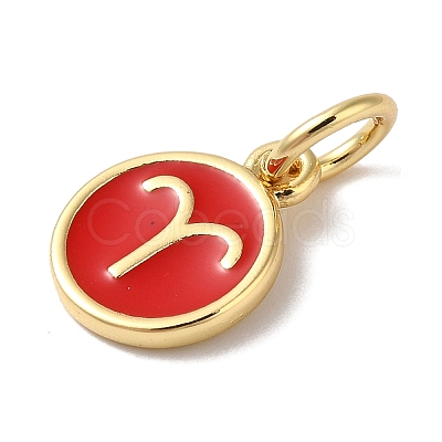 Real 18K Gold Plated Brass Enamel Charms KK-L216-001G-J-1