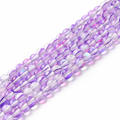 Synthetic Moonstone Beads Strands G-E573-02A-11-1